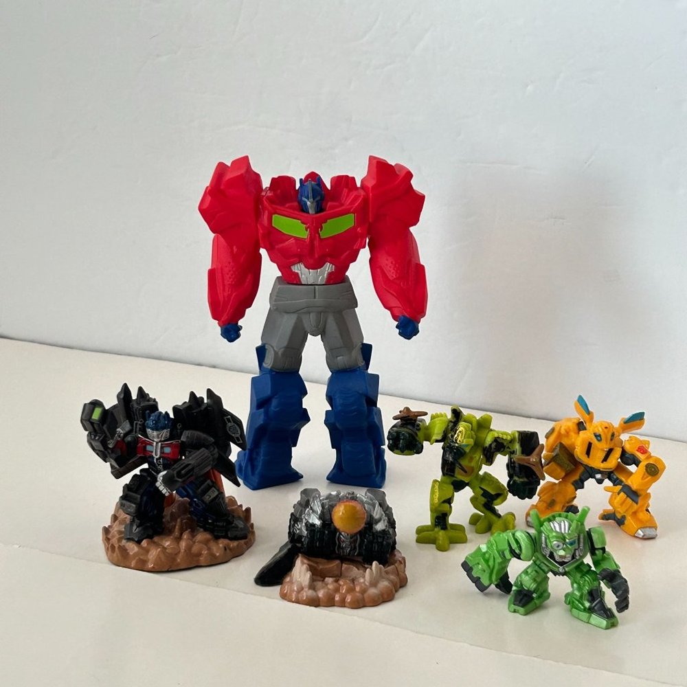 Lot 6 Hasbro Toy Transformers Robot Heroes Mini & Prime Titan Guardians Figure